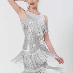 see through Sequin elegant evening prom vintage tassel party dress vestidos