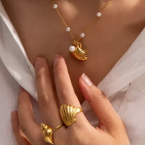 Casual Pearl Shell And Starfish Style Necklace Jwelery - Image 3