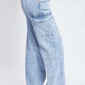 Elegant Daily Casual Pant Jeanswear High-Rise Straight Cargo Jeans - Image 2