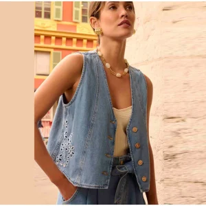 Elegant street wear solid hollow out denim pants suit - Image 8