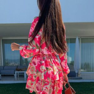 Elevate Style with Chic And Floral Short Dress - Image 3