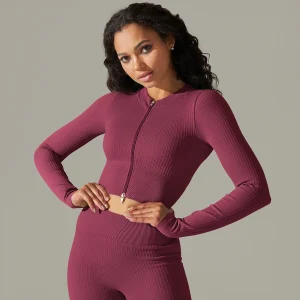 Front Zipper Yoga Tops Seamless Crop Top Fitness Shirts Long Sleeve Sports Top Gym Top Workout Active Wear - Image 18