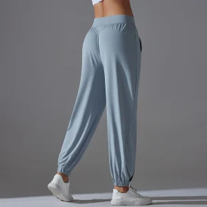 High Waist Pants Ice Silk Clothing Thin Youthful Clothes Casual Clothes Slim Loose Pants - Image 4