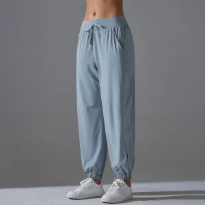 High Waist Pants Ice Silk Clothing Thin Youthful Clothes Casual Clothes Slim Loose Pants - Image 3