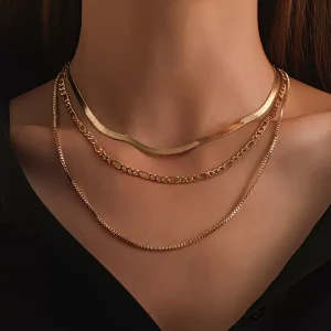 Hip Hop Bright Metallic And Alloy Multi-Layer Necklace - Image 2