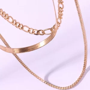 Hip Hop Bright Metallic And Alloy Multi-Layer Necklace - Image 5