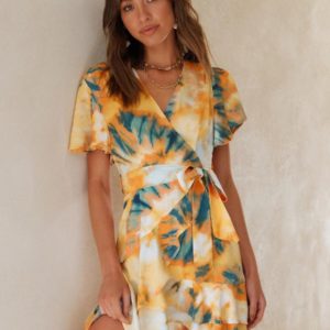 Stand Out in Bohemian Chic Sleeveless Halter Mini Dress - Image 6