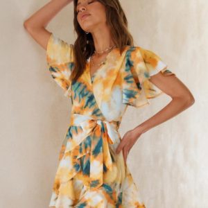 Stand Out in Bohemian Chic Sleeveless Halter Mini Dress - Image 5