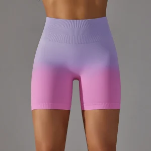 Yoga Shorts Gym Running Workout Shorts Seamless Sports Shorts High Waist Elastic Butt Lifting Fitness Shorts