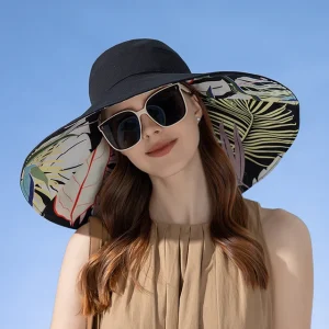 100% Cotton Cross border Double sided Fisherman Enlarged brim Sun Hat - Image 3