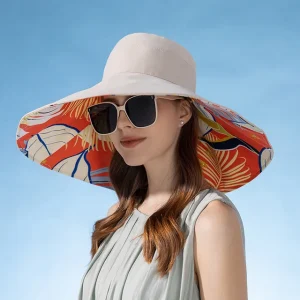100% Cotton Cross border Double sided Fisherman Enlarged brim Sun Hat