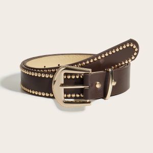 Handmade Fashion Nail Bead PU Belt - Image 4