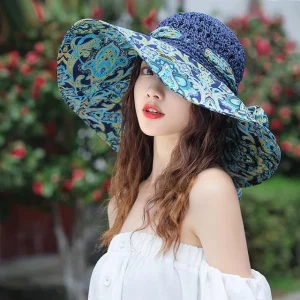 Bucket Folding Straw Panamas UV Protection Sun Visor Seaside Beach Hat