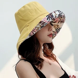 Bucket Panamanian Big Brim Double-Sided Fisherman Sun Visor Sun Protection Hats - Image 2