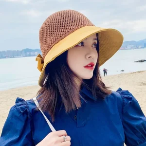 Casual Soft Foldable Wide Brim Bucket Hat UV Protection Sun Hats - Image 6