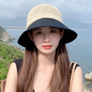 Casual Soft Foldable Wide Brim Bucket Hat UV Protection Sun Hats - Image 3