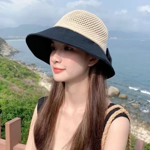 Casual Soft Foldable Wide Brim Bucket Hat UV Protection Sun Hats - Image 4