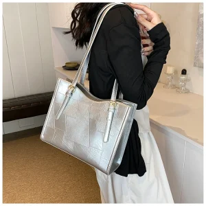 Casual Texture Leather Large Capacity One holder Simple Versatile Tote Bag - Image 8