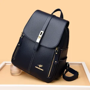 Designer Bookbag Fashion Backpack High Quality PU Leather Large Capacity Travel Bags - Image 6