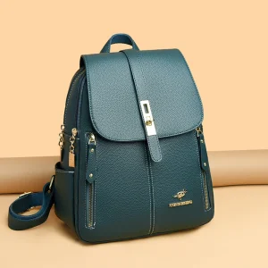 Designer Bookbag Fashion Backpack High Quality PU Leather Large Capacity Travel Bags - Image 7