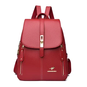 Designer Bookbag Fashion Backpack High Quality PU Leather Large Capacity Travel Bags - Image 8