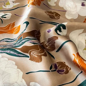 Foulard Shawls Square Warps Neck Floral Headbands Elegant Scarf - Image 2