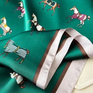 Fourlard Head Band Shawls Warps Neckerchief Square Elegant Scarves - Image 4