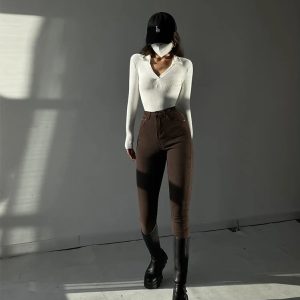 High Waist Slim Jeans Tight Elastic Hip Slim Pants Pencil Pants - Image 4