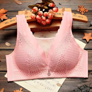 Lace Gather Up Anti-sagging Without Steel Ring Comfortable Thin Underwear - Image 5