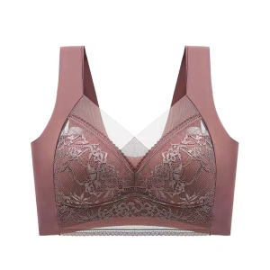 Lace High-quality Seamless Support anti-sagging No Steel Ring Sports Yoga Bra - Image 4