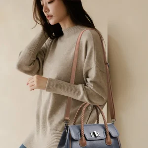 Luxury Soft Leather Boston Large Capacity Shoulder Bags