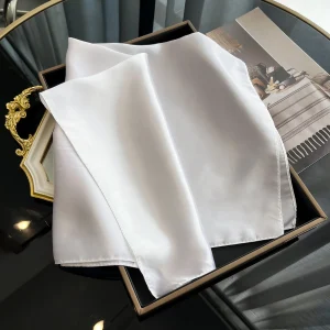 Satin Square Shawls Headband Hair Elegant Neckerchief Scarves - Image 7