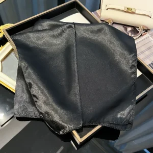 Satin Square Shawls Headband Hair Elegant Neckerchief Scarves - Image 3