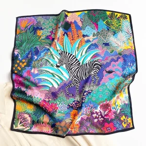 Shawl Fourlard Elegant Neckerchief Office Lady Natural Scarves - Image 3