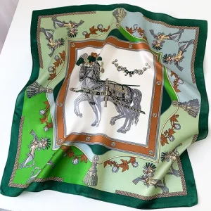 Shawl Fourlard Neckerchief Office Lady Natural Elegant Scarves - Image 4