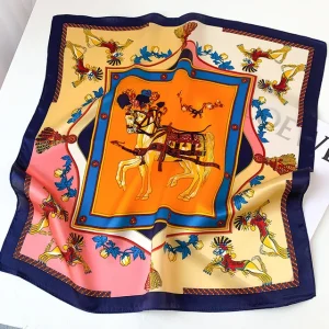 Shawl Fourlard Neckerchief Office Lady Natural Elegant Scarves