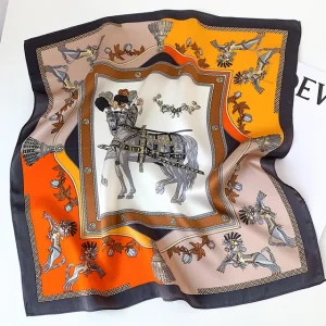 Shawl Fourlard Neckerchief Office Lady Natural Elegant Scarves - Image 2