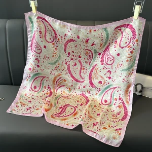 Shawl Square Wraps Satin Neckerchief Bands Ribbon Beautiful Scarf - Image 5