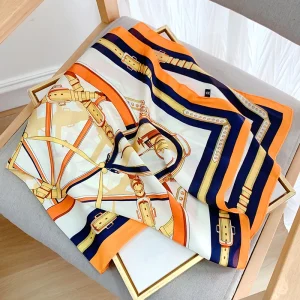 Square Neckerchief Luxury Printed Beautiful and Elegant Scarves - Image 3