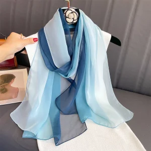 Versatile Sun Portection Headband Gradient Shawl Luxury Elegant Scarves - Image 17