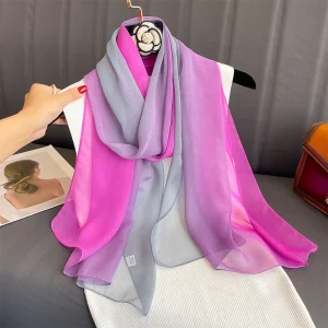 Versatile Sun Portection Headband Gradient Shawl Luxury Elegant Scarves - Image 11