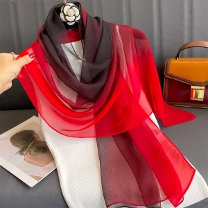 Versatile Sun Portection Headband Gradient Shawl Luxury Elegant Scarves - Image 3