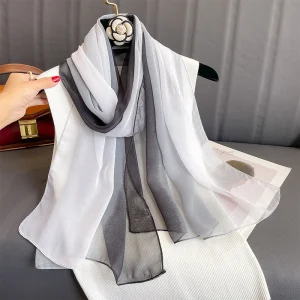 Versatile Sun Portection Headband Gradient Shawl Luxury Elegant Scarves - Image 4