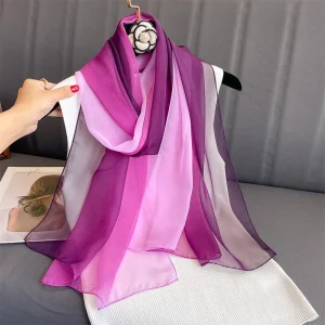 Versatile Sun Portection Headband Gradient Shawl Luxury Elegant Scarves - Image 8