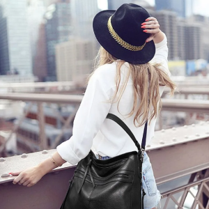 Vintage Luxury PU Leather tassel Totes Shoulder Bags - Image 4