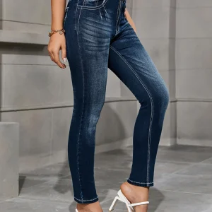 fashion and casual wear with Medium Stretch denim Ankle-Length Pants