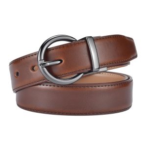 Formal Reversible Leather Belt with Rotate Buckle - Image 9