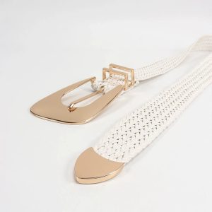 Casual Irregular Metal Buckle Girdle Adjustable Braided Belts - Image 8