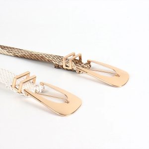 Casual Irregular Metal Buckle Girdle Adjustable Braided Belts - Image 14