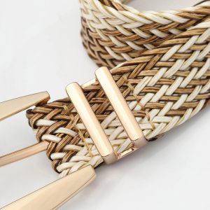 Casual Irregular Metal Buckle Girdle Adjustable Braided Belts - Image 10
